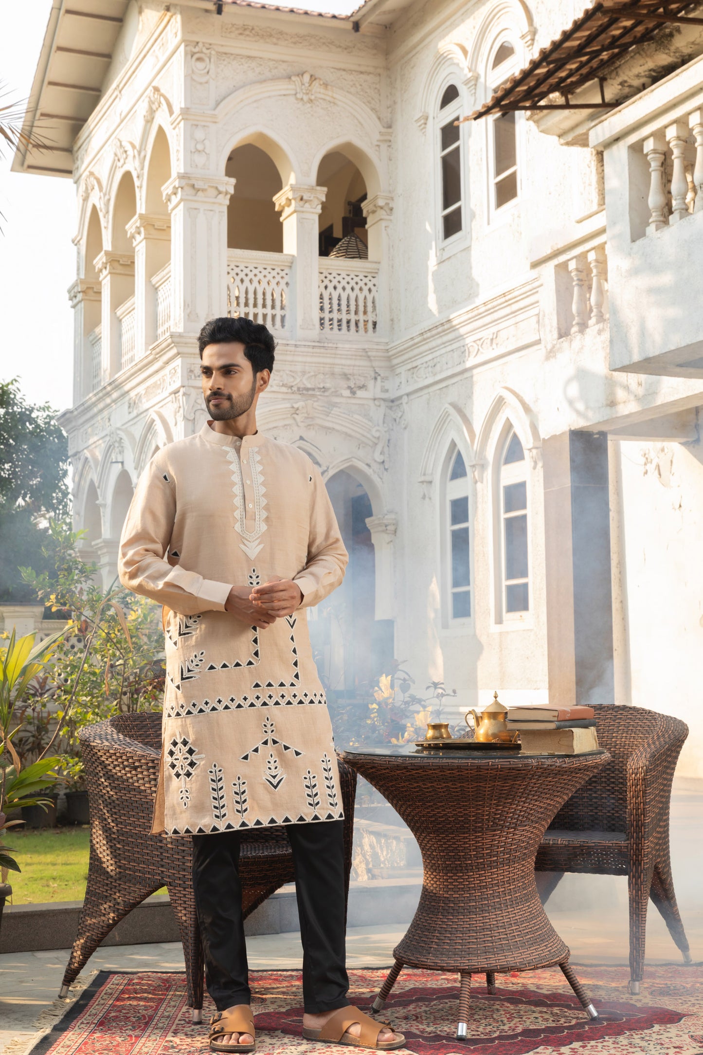 Ivory Linen Kurta