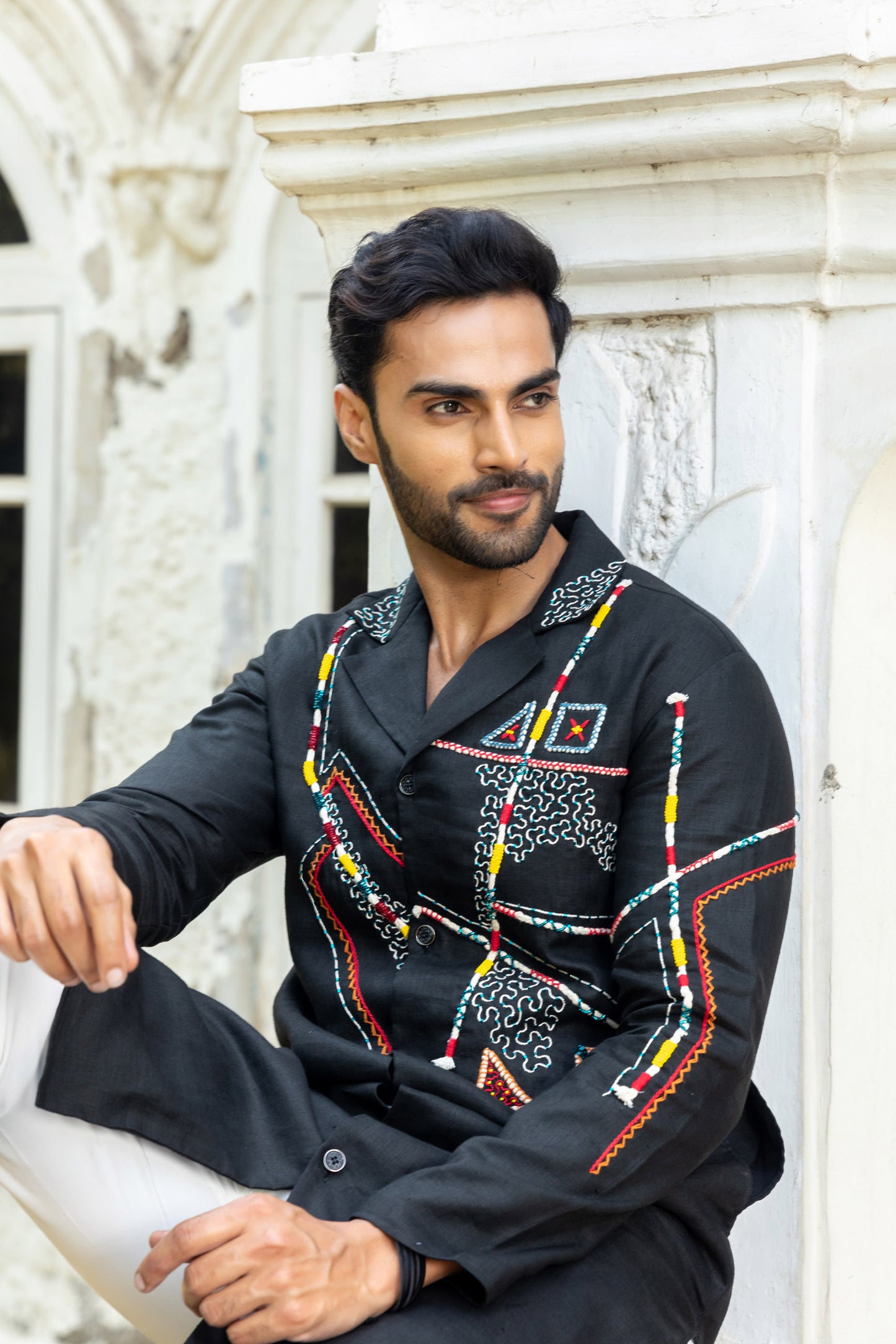 Onyx Linen Kurta