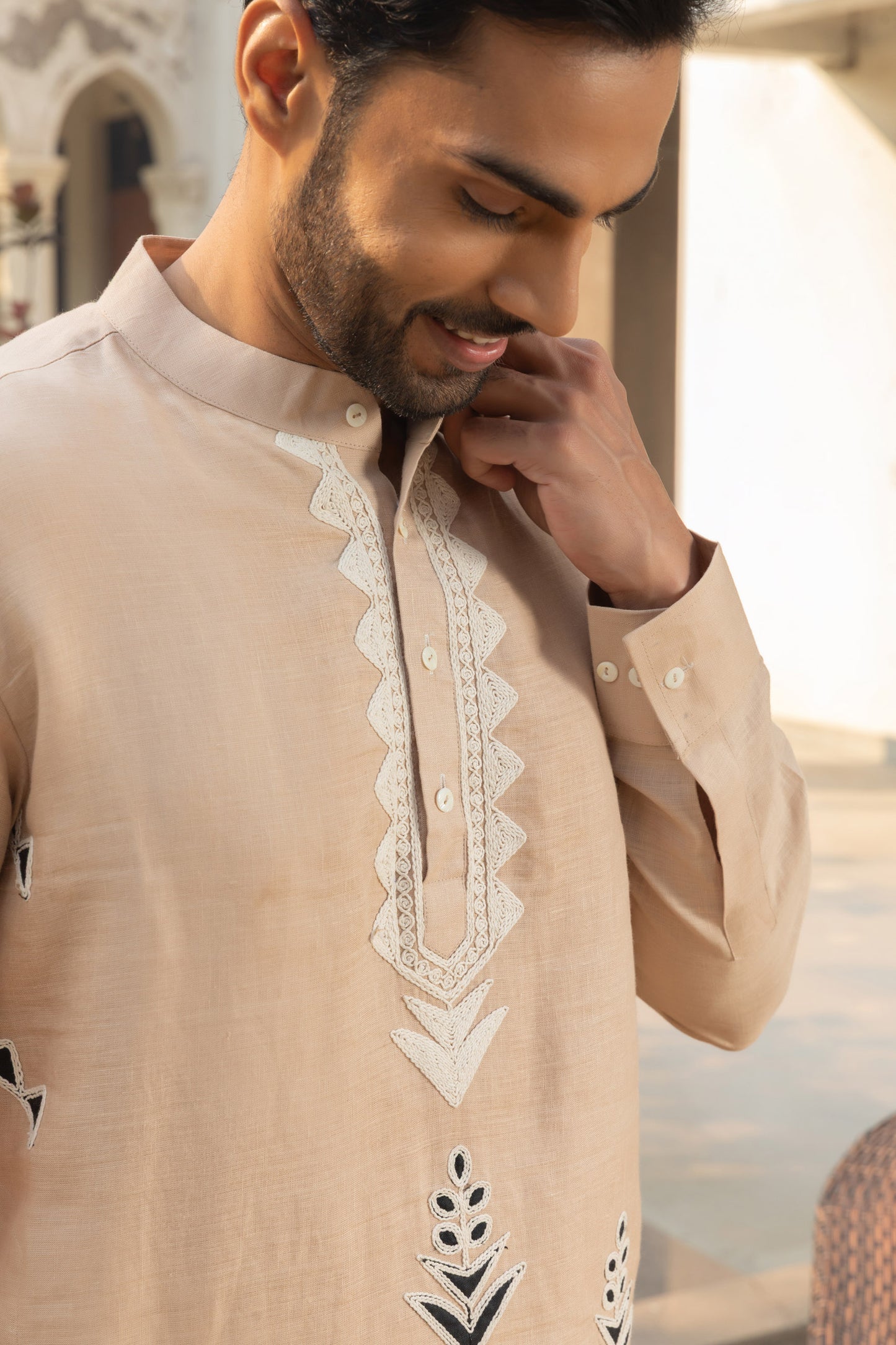 Ivory Linen Kurta