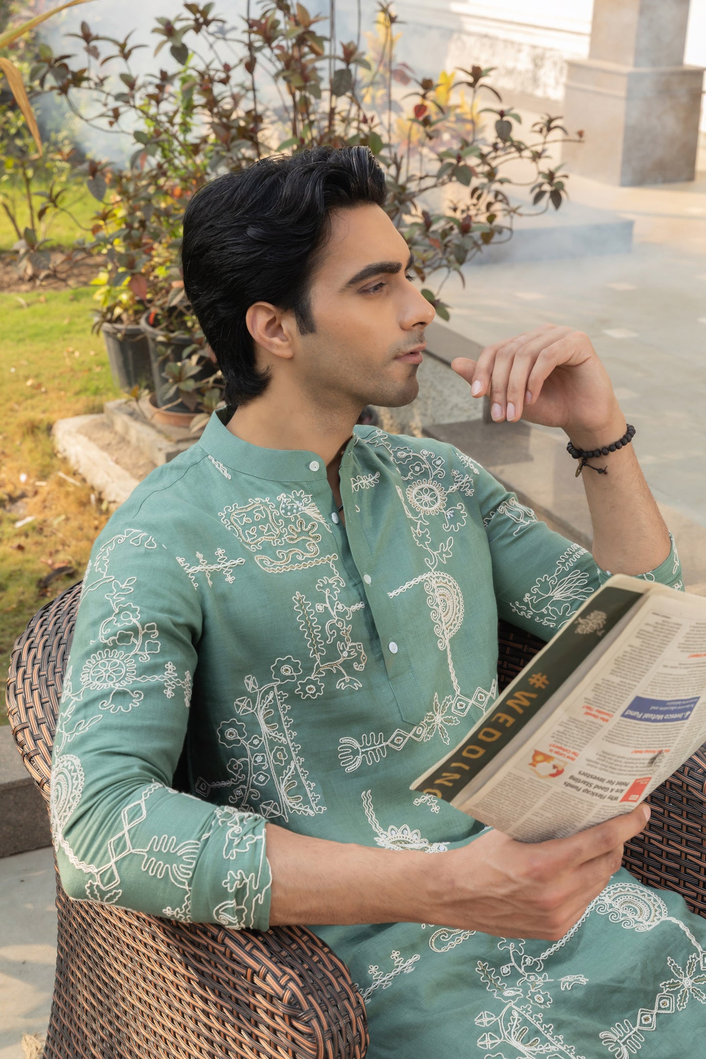 Cloud Linen Kurta