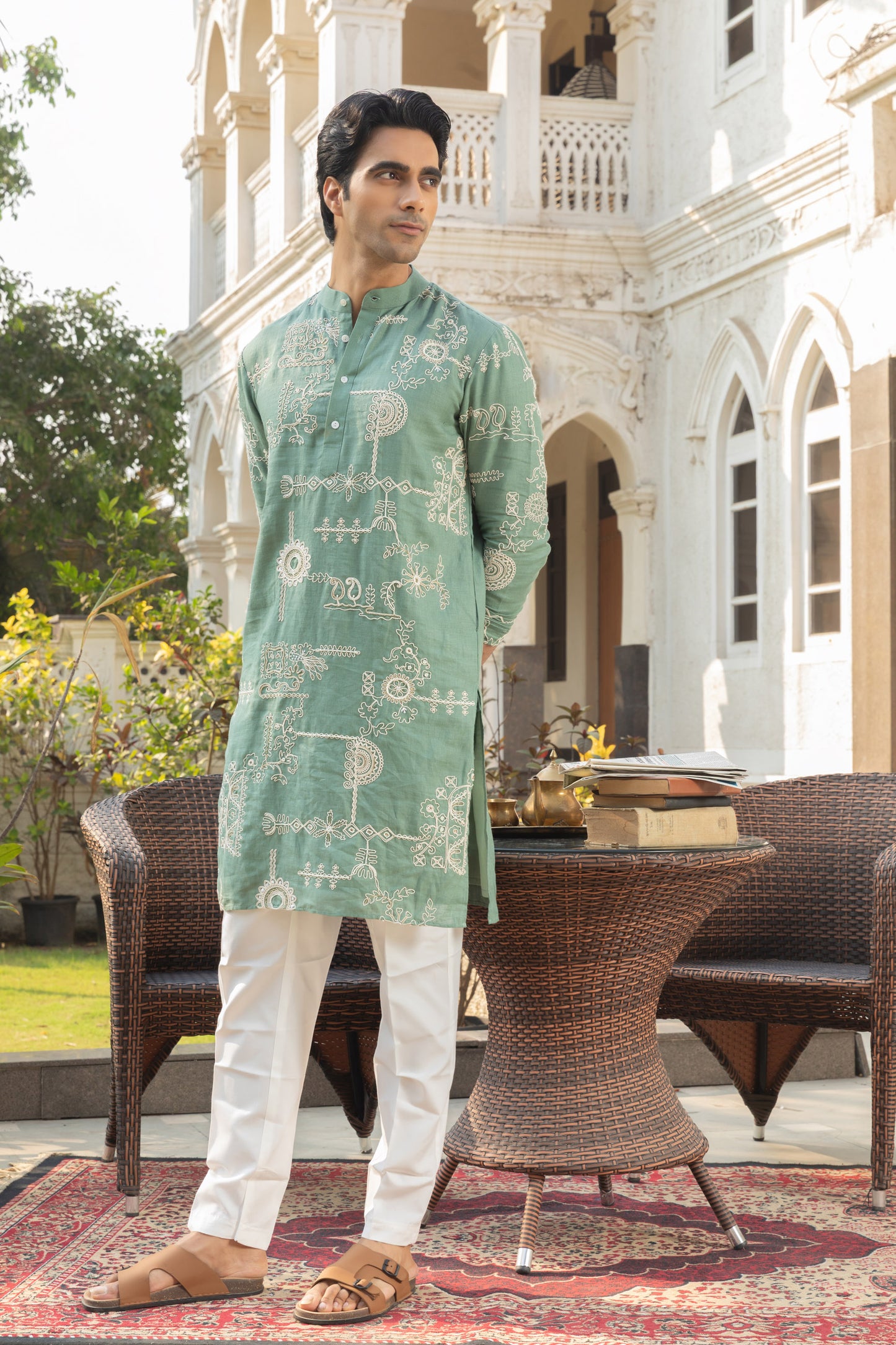 Cloud Linen Kurta