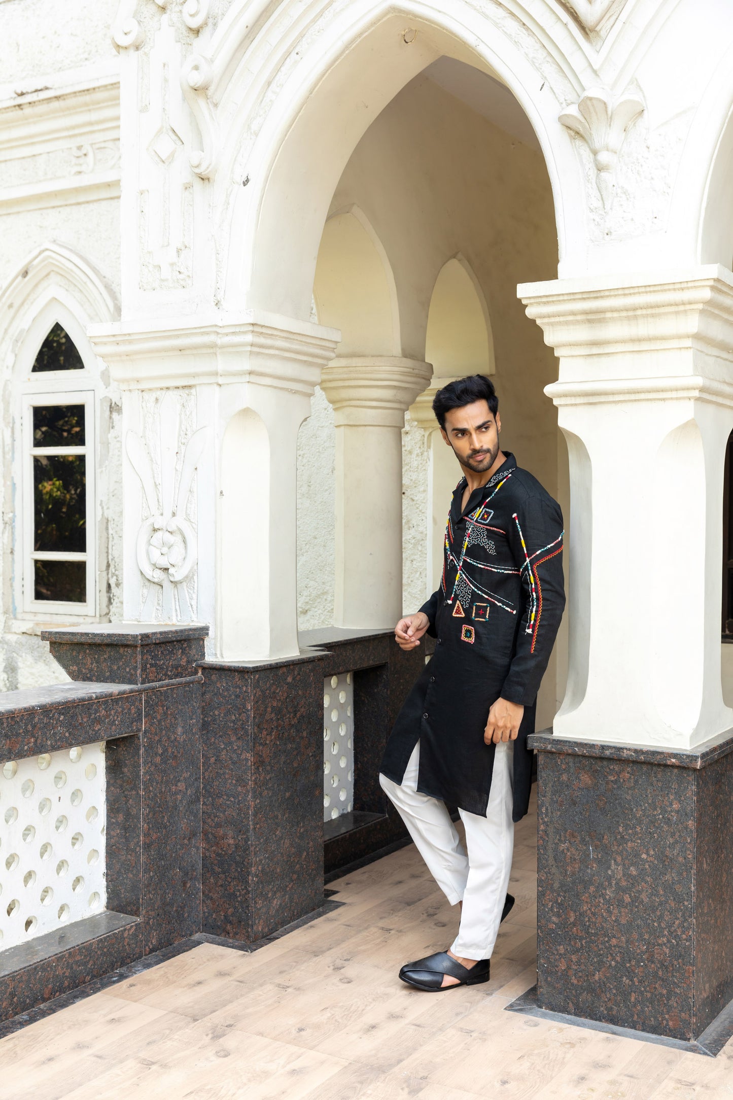 Onyx Linen Kurta