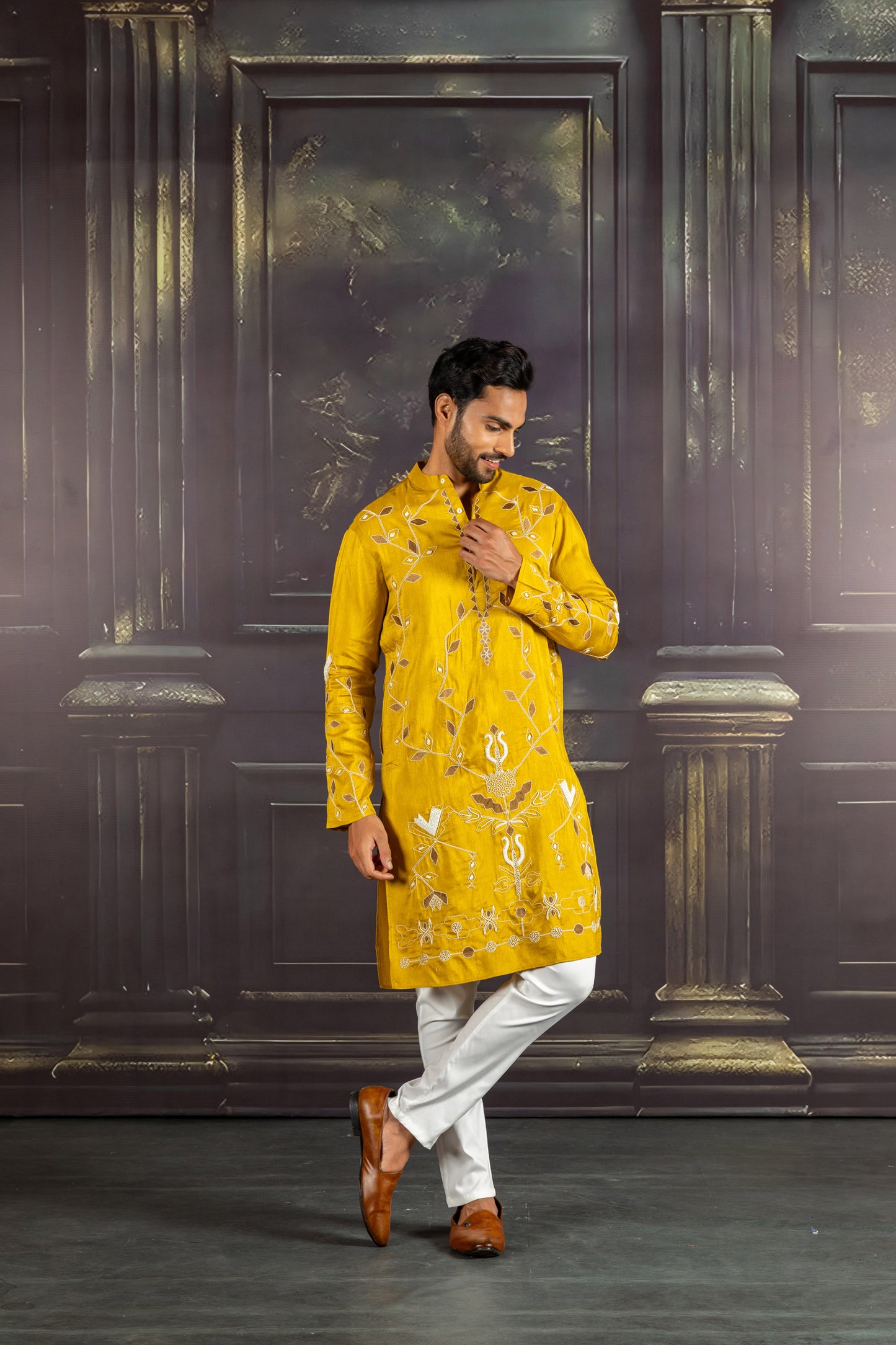 Golden Ember Kurta