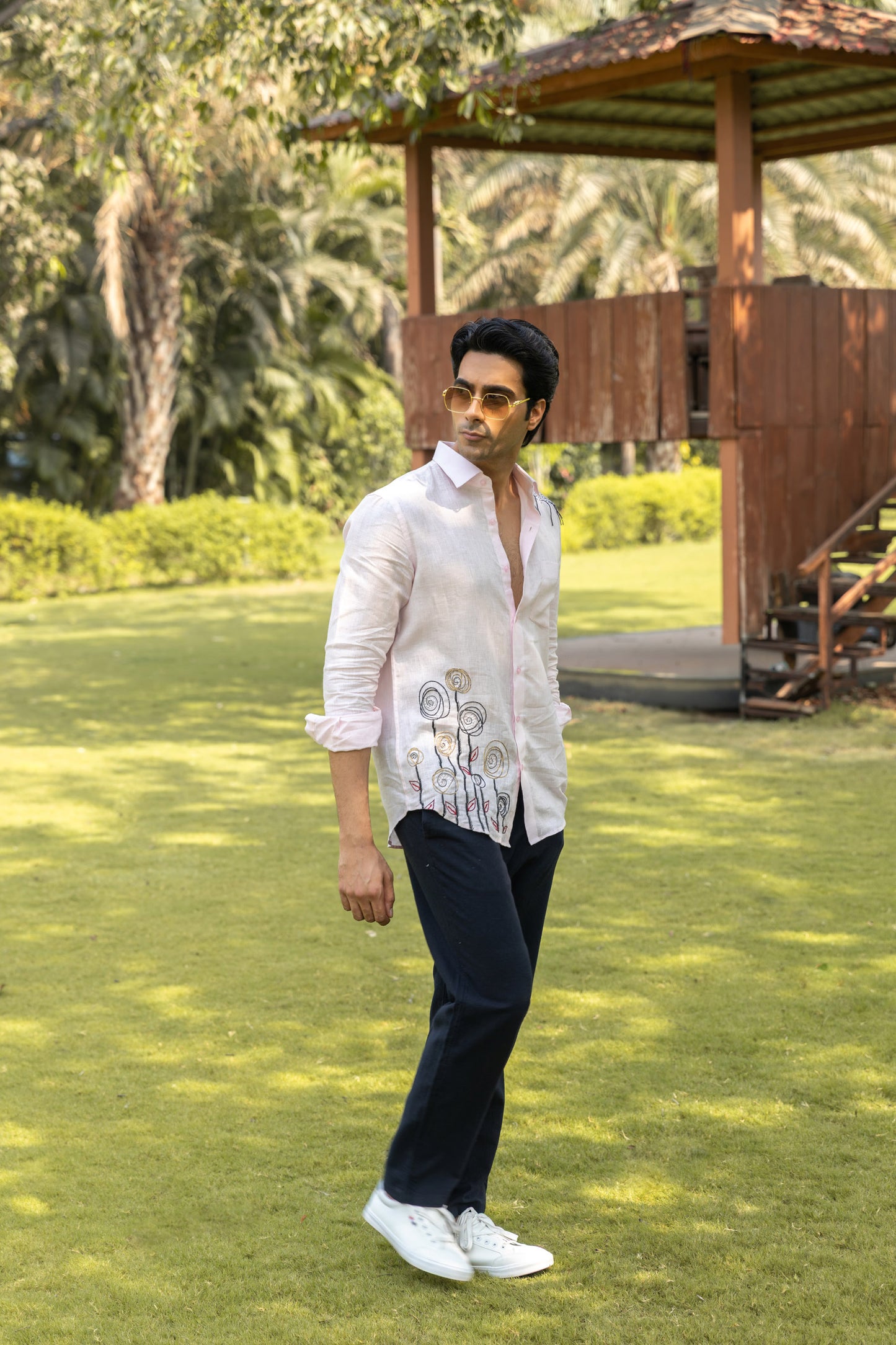 Rosé Cloud Linen Shirt