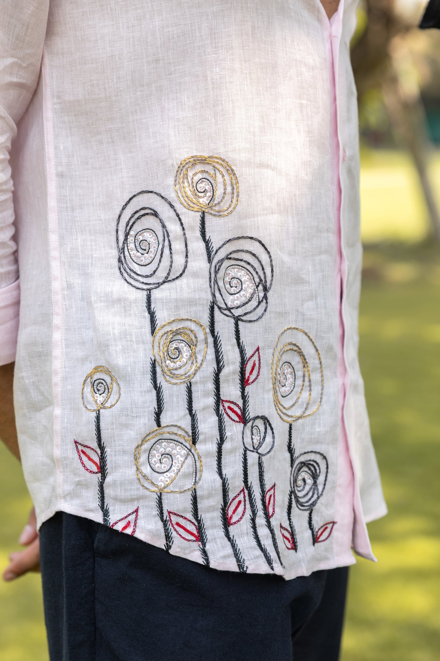 Rosé Cloud Linen Shirt
