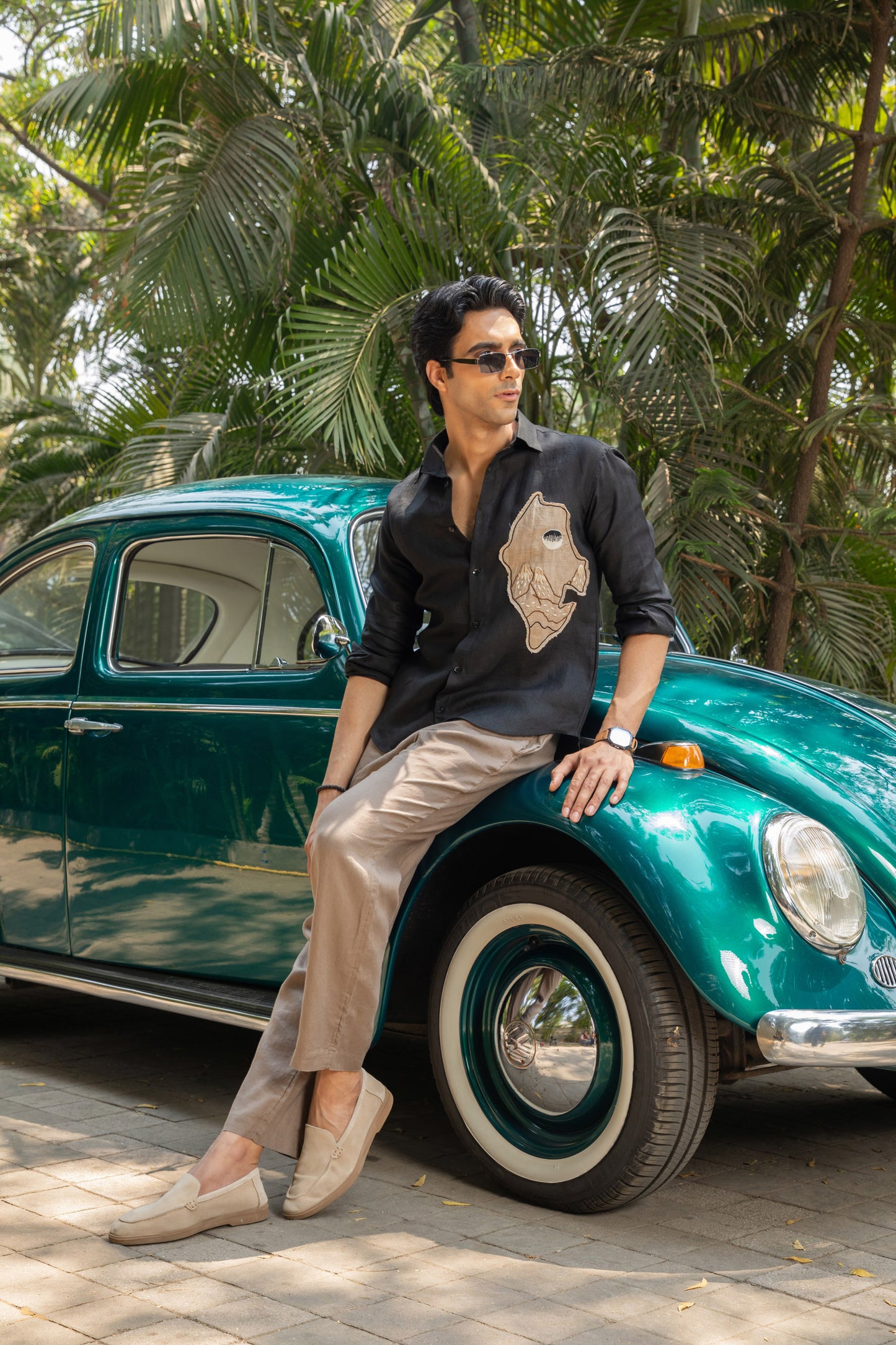 Charcoal Edge Linen Shirt