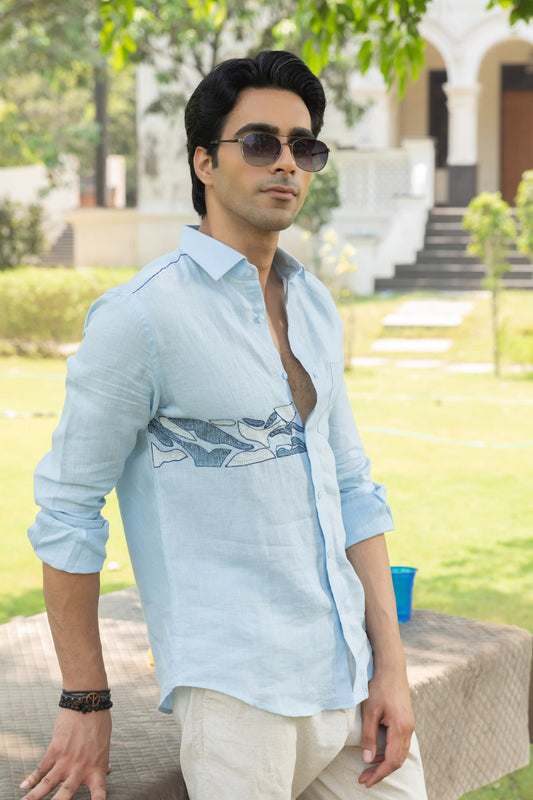 Sky Drift Linen Shirt