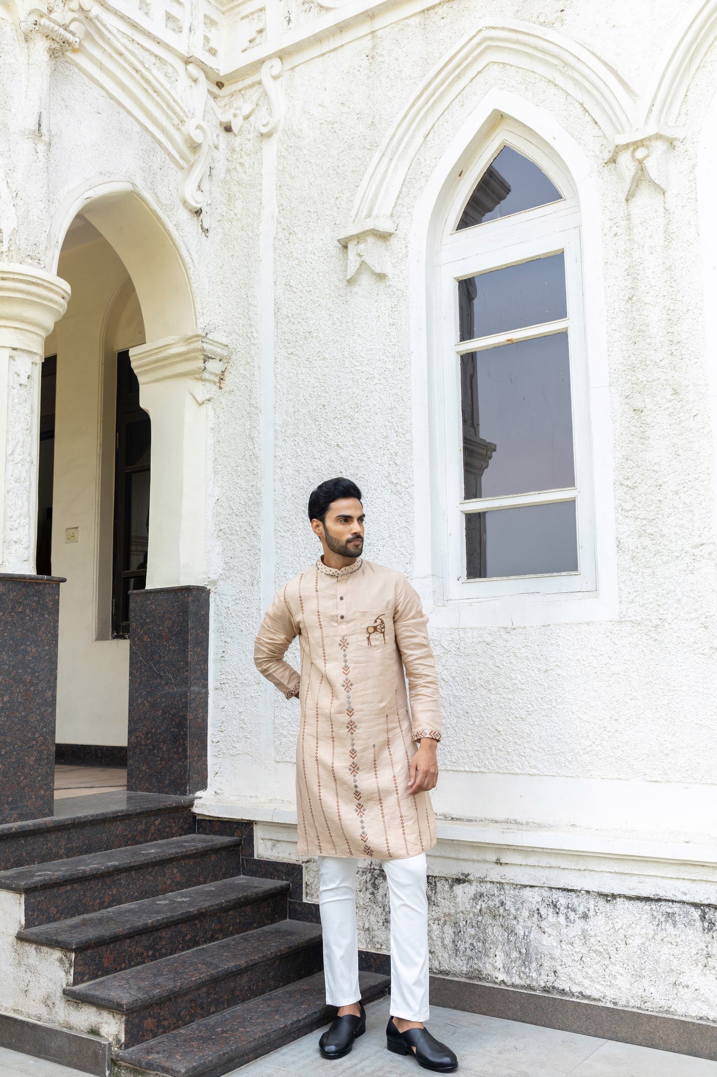 Cinnamon Linen Kurta