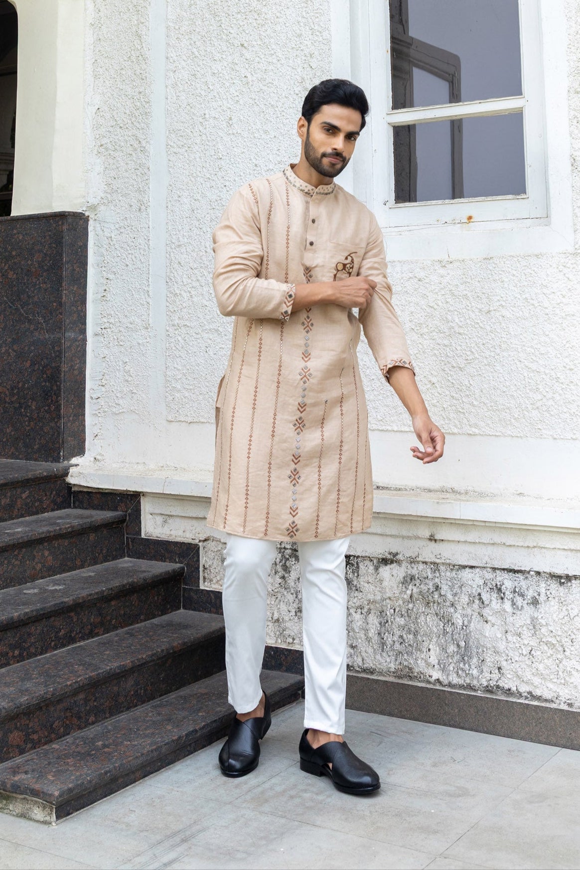 Cinnamon Linen Kurta